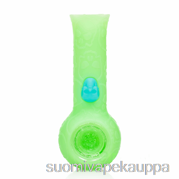 Vape Kauppa Stratus Silikoni Kallo Käsi Pipe Green Glow (uv Green)